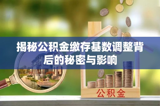 崇义揭秘公积金缴存基数调整背后的秘密与影响