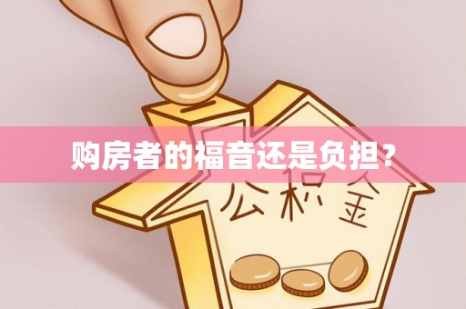 崇义购房者的福音还是负担？